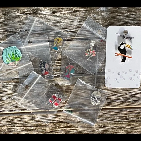 Enamel Charms + Pins Findings - Picture 1 of 7